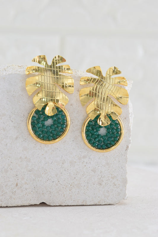 Pendientes Hoja Tejidos