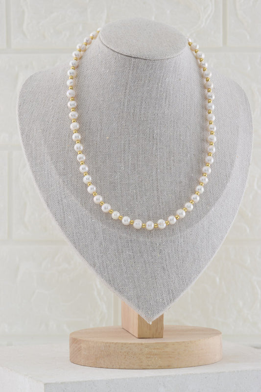 Collar Perlas Acero