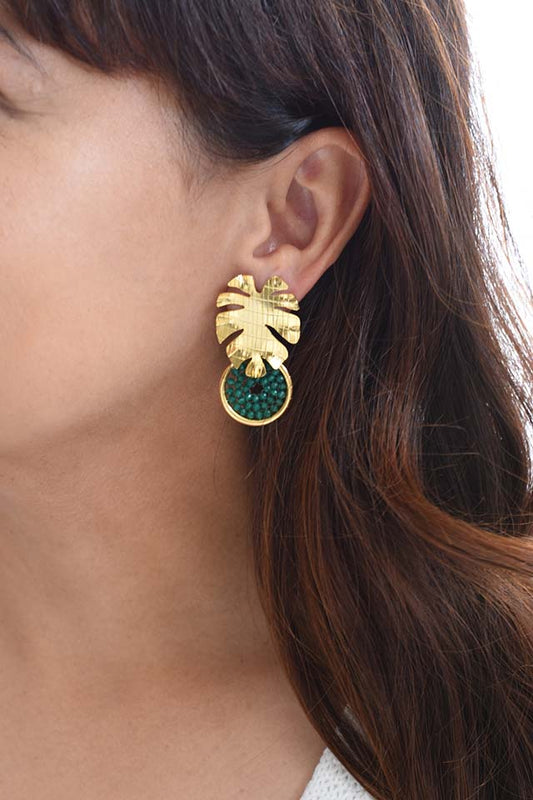 Pendientes Hoja Tejidos