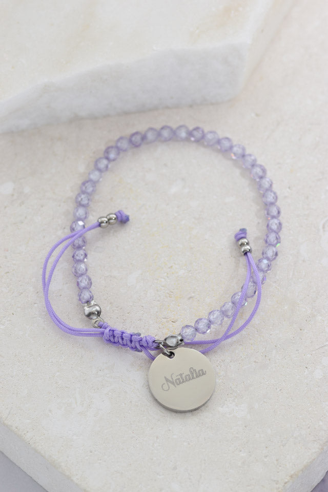 Pulsera personalizada lila
