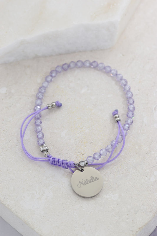 Pulsera personalizada lila