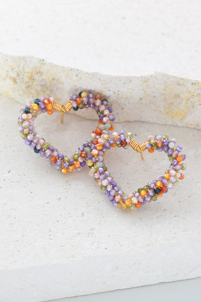 Pendientes corazón colores