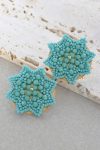 pendientes-tejidos-turquesa-flor