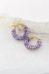 Pendientes aros lavanda
