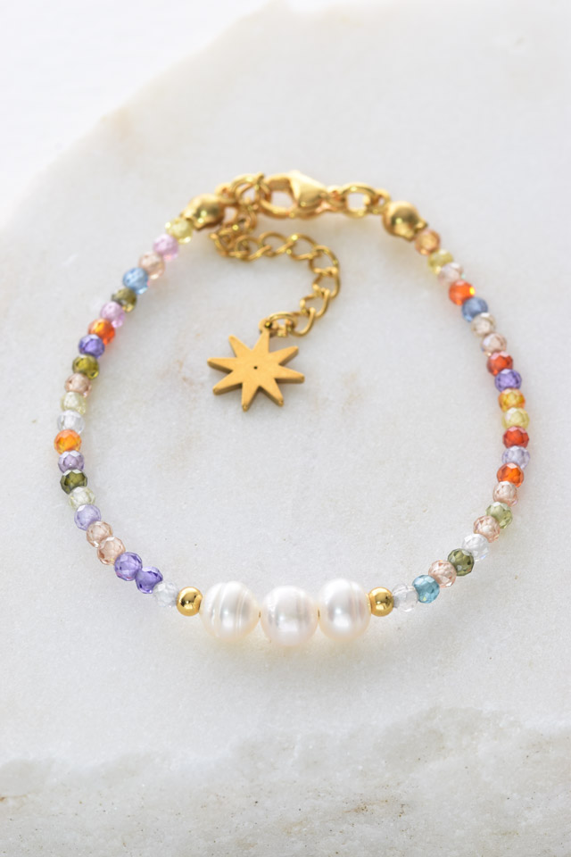 Pulsera circonitas multicolor