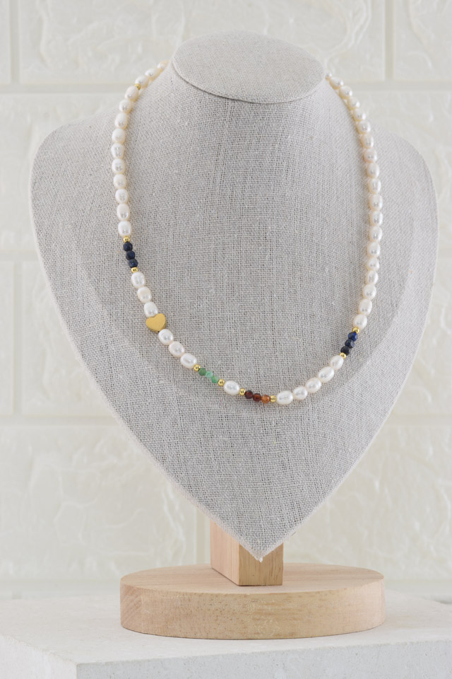 Collar Perlas Corazón