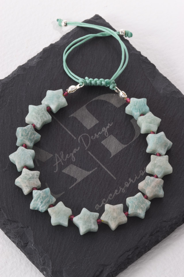 Pulsera amazonita plata 925