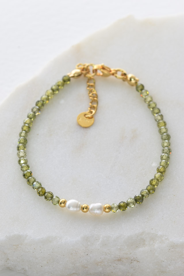 Pulsera circonitas oliva